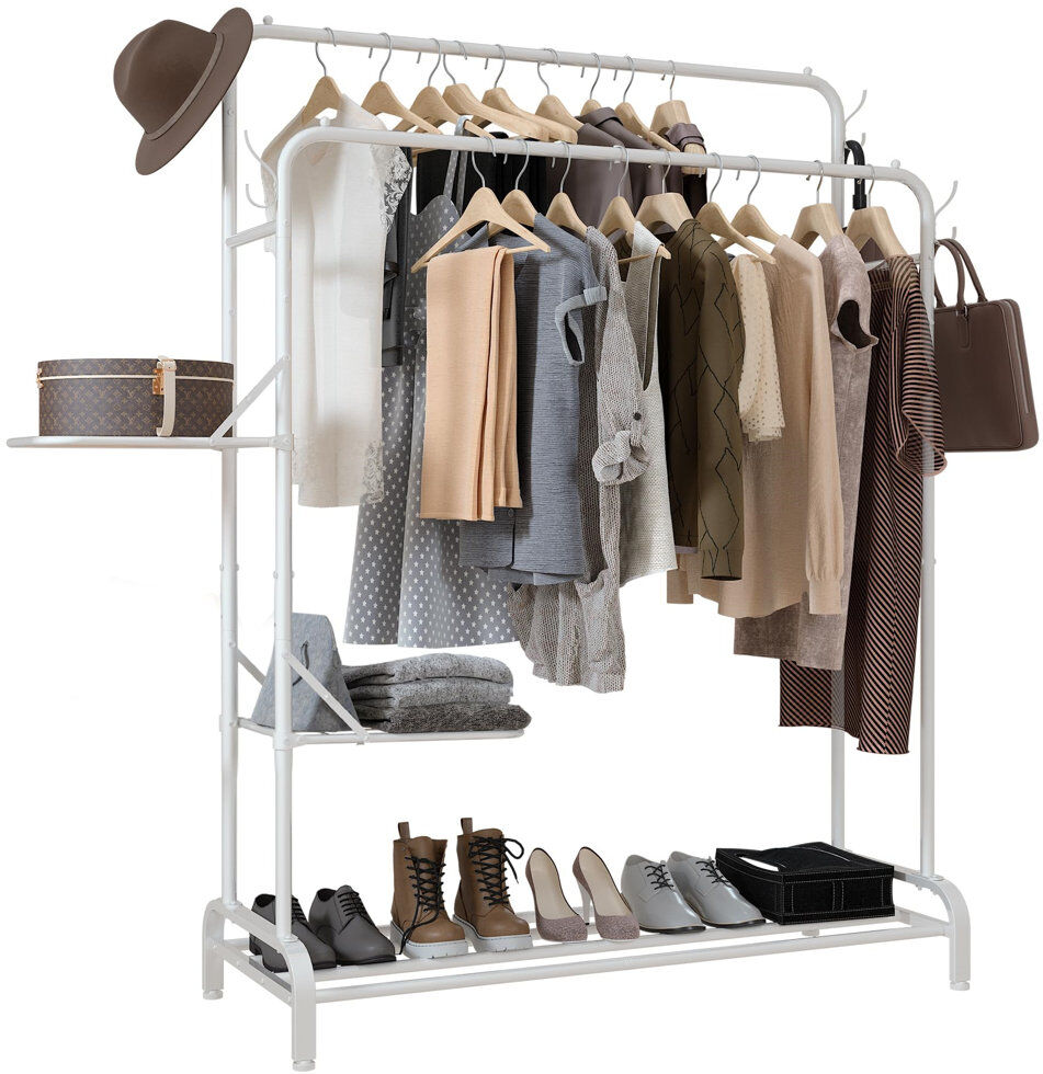 17 Stories 110 cm Clothes Rack White 110cm L