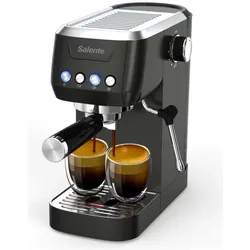 Salente Coffio, pákový kávovar, black-anthracite, Siebträgermaschine, Schwarz