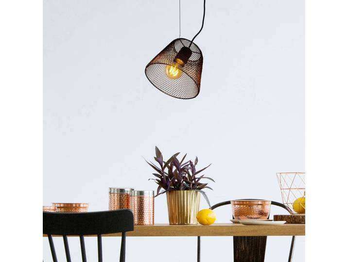 Näve Hängelampe Korie, dimmbar, schwarz, für Wohn- / Esszimmer, Metall, Modern, Pendelleuchte