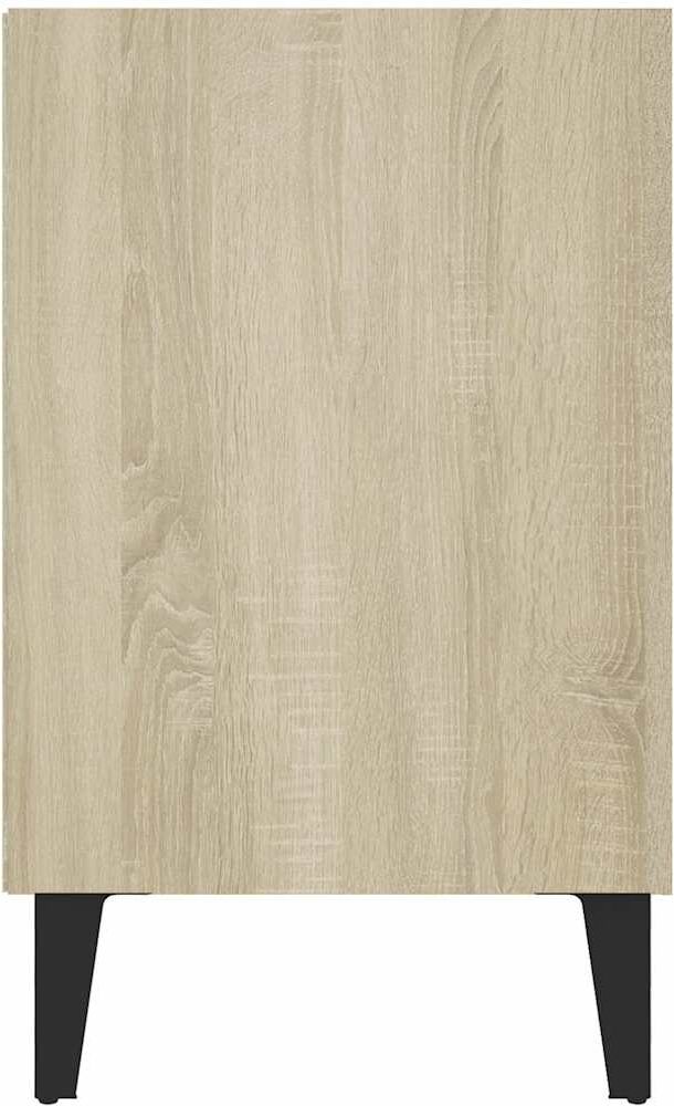 vidaXL Meuble TV avec pieds en métal Chêne sonoma 103,5x30x50 cm