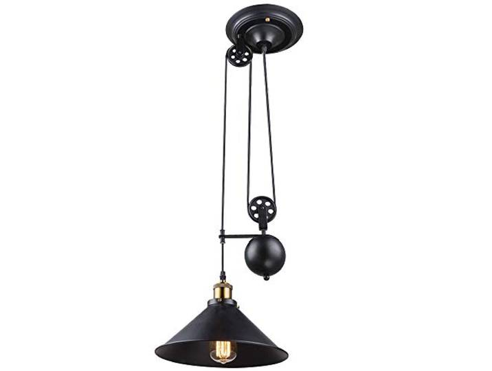 GLOBO Vintage Hängeleuchte für den Wohnraum zum verstellen LENIUS, Gold, Schwarz, medium, 15053