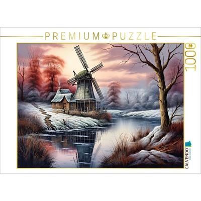 CALVENDO Puzzle Windmühle im ersten Frost | 1000 Teile Lege-Größe 64x48cm Foto-Puzzle für glückliche Stunden, Sonstige von , Calvendo Puzzle