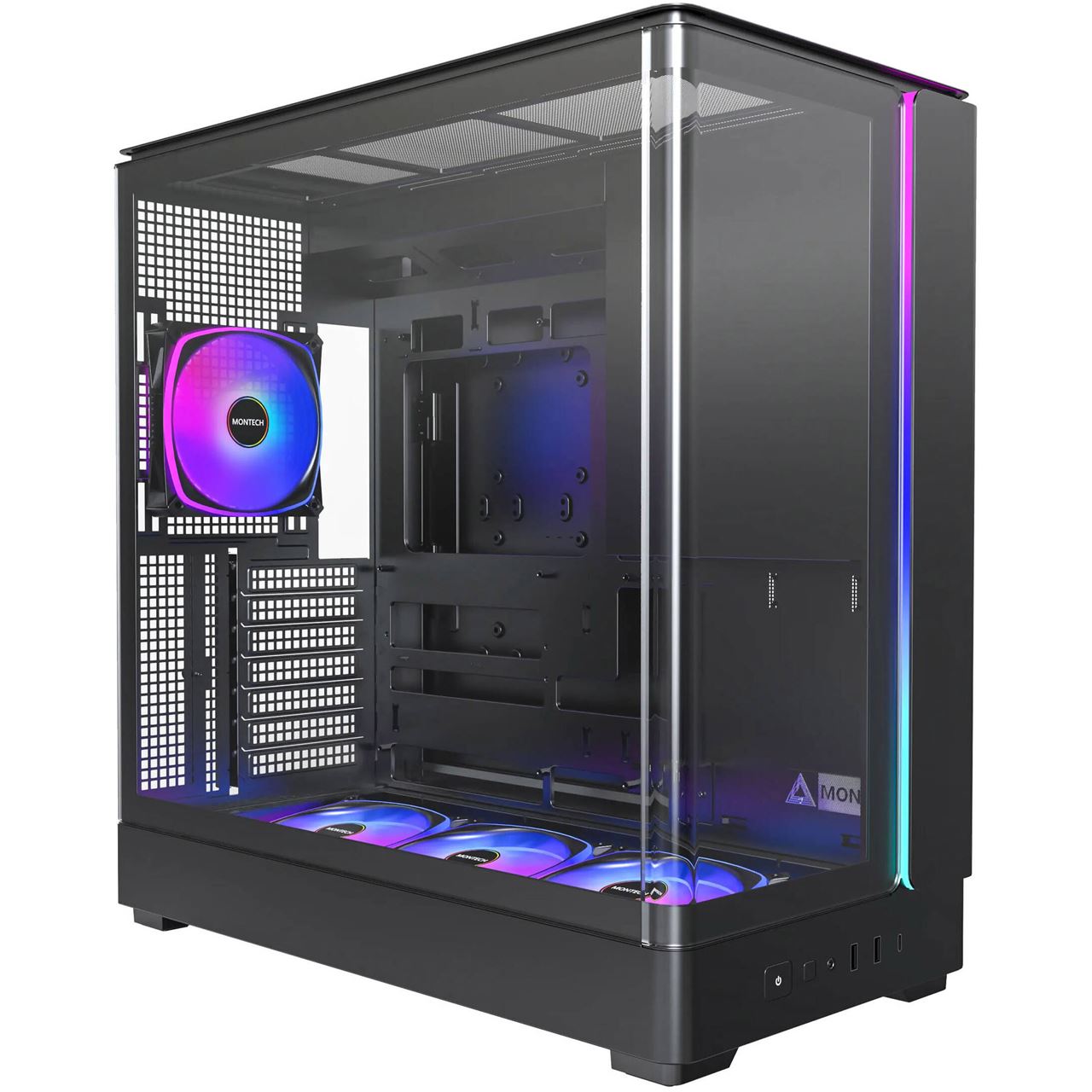 Montech KING 45 PRO PC-Gehäuse, Midi-Tower, ATX, Tempere Glass, RGB - schwarz