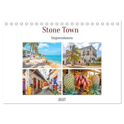 Stone Town - Impressionen (Tischkalender 2027 DIN A5 quer), CALVENDO Monatskalender