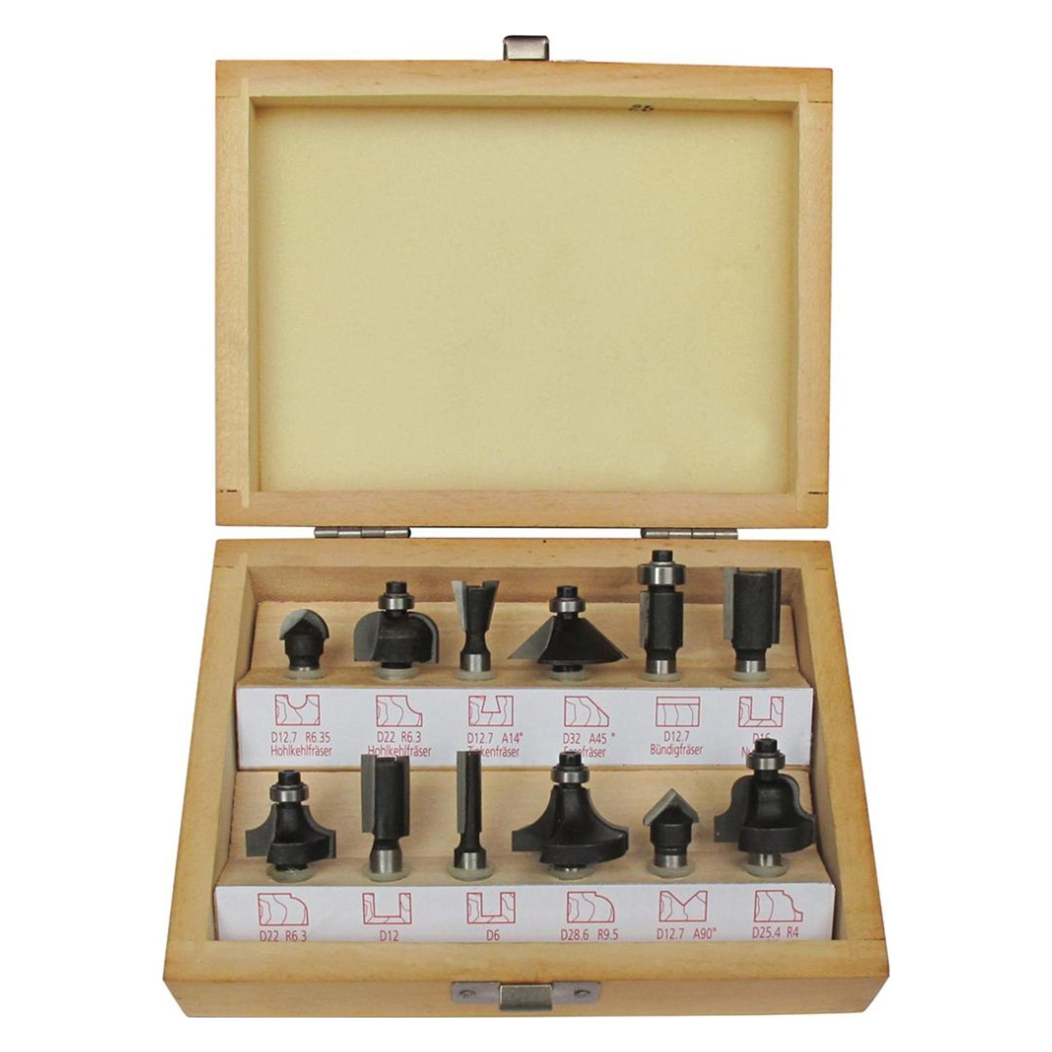 Fortis Fraesejern saet 12dele i traekas 8mm skaft (EDE-3247194)