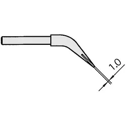 Weller Erem WTA 1S Spitzen gebogen 45°, meisselförmig 0,5 x 0,5 mm (Lötspitze), Lötgerät Zubehör