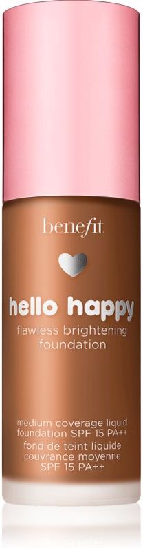 Benefit Hello Happy Flawless Brightening Foundation fond de teint liquide éclat SPF 15 teinte 11 Dark Neutral 30 ml