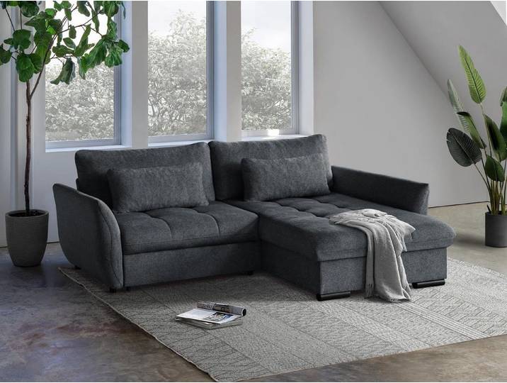 Beautysofa Ecksofa Caro, Lieferung beinhaltet die Einbringung in die Wohnung, 240 cm Corner Sofa, stilvoll Wohnzimmerecke, Bettfunktion