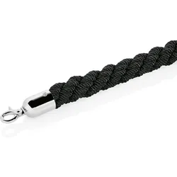 WAS Germany - Verbindungskordel Classic, Ø 3,8 cm, 2,5 m,  schwarz, Polyester, hochglanzpoliert, verchromt