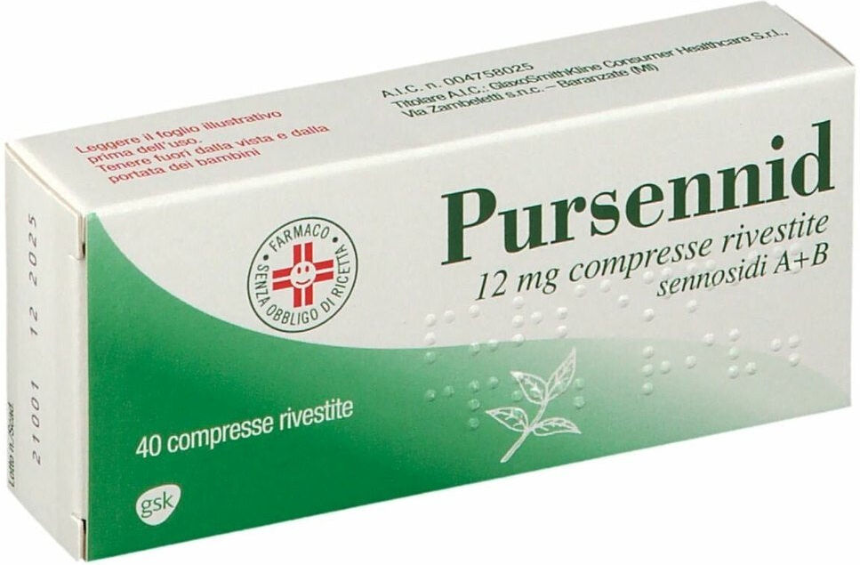 Gsk Pursennid 40 Compresse Lassative 12 mg