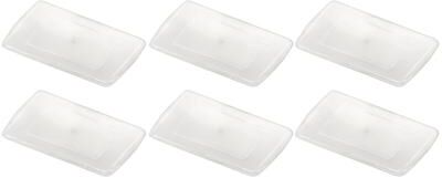 Teacher Created Resources Multi-Purpose Bin Lid, Clear, Pack of 6