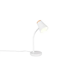 LED Tischleuchte Leselampe Beistelllampe weiß Flexarm H 36 cm
