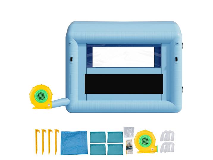 SucceBuy cabine de peinture gonflable cabine de pulvérisation gonflable avec souffleur puissant et système de filtre à air toit rond avec crochet léger