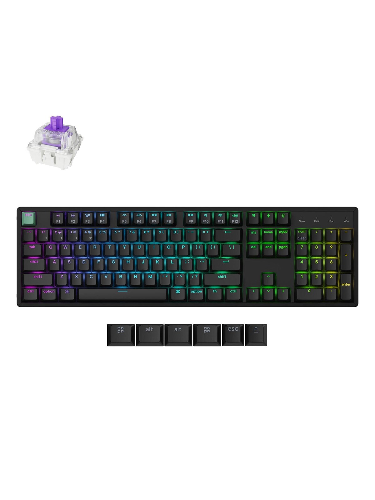 Keychron K10 HE - Standard Version - keyboard - 100% full size - black Input Device