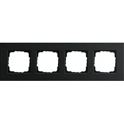 Gira Abdeckrahmen 4-fach aluminium schwarz 0214126