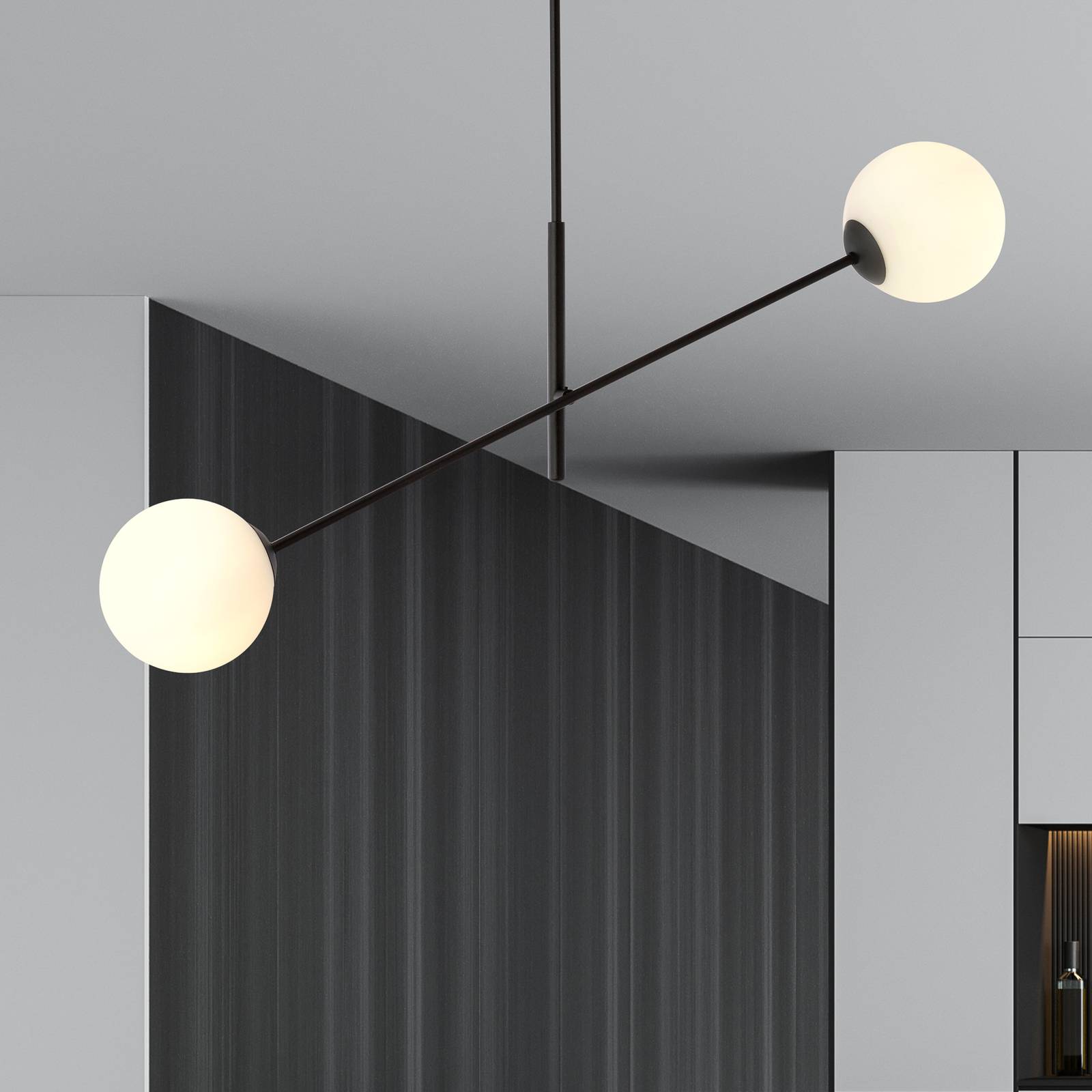 Deckenlampe Linear EMIBIG LIGHTING, dimmbar, schwarz, für Wohn- / Esszimmer, Metall, Modern, Deckenlampe