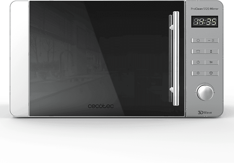 REACONDICIONADO Seminuevo Muy bueno Microondas con grill - Cecotec ProClean 5120 Mirror, 700W, 5 niveles, Inicio automático, 20 l, Inox