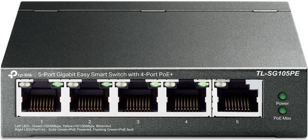 TP-LINK TL-SG105PE 5-Port Switch Black