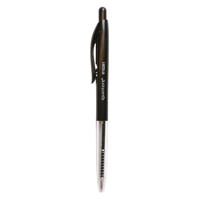 Quantore Kugelschreiber mit Druckknopf, schwarz, mittel (1x) (45117728)