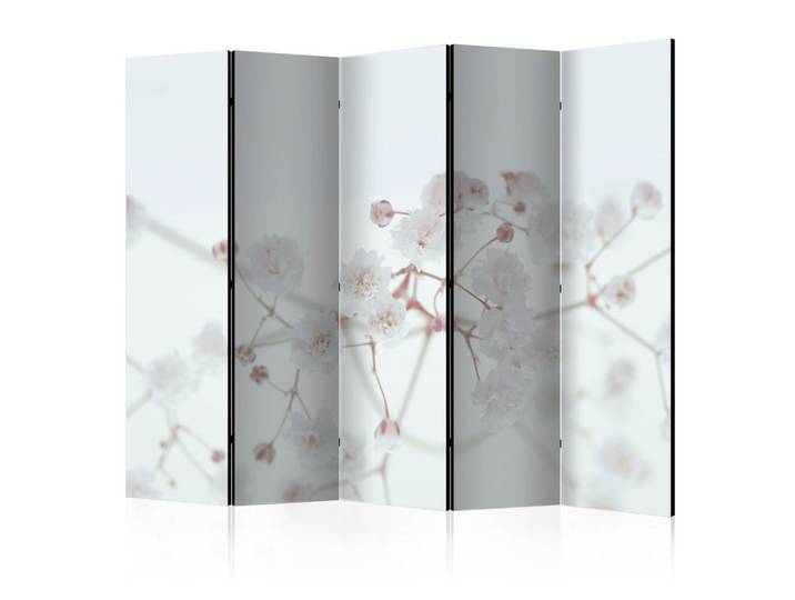 PARAVENT 5-tlg 225x172 cm Weiße Blumen Natur