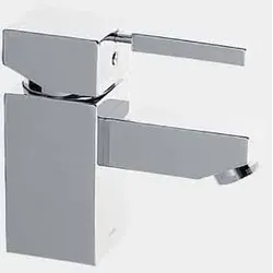 KAJA-Aquadrat Einhebel-Waschtischbatterie, kurzer Auslauf 95mm, glatter Körper, chrom 58035-C