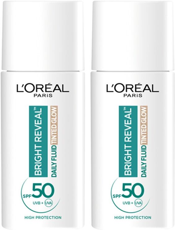 L'Oreal Paris Bright Reveal Uv Fluid Tinted Glow - Pearl - Spf 50+ 50m