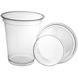 DayBays 28800 Stk. Smoothie Becher 300ml Ø95mm Shakebecher 0,3L transparent RPET