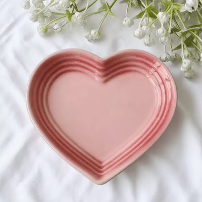 Inspire Curations HeartEase Anti Vomiting Ceramic Pet Bowl pink 12cm