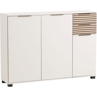 Schuhschrank SCHILDMEYER "Alexa, Schuhschrank, Made in Germany, B: 141,9 cm", beige (cremebeige, akustik), B:141,9cm H:105,5cm T:35cm, FSC-zertifizierter Holzwerkstoff, Schränke, Schuhschrank, Solide Verarbeitung - Dieses Produkt ist in Deutschland...