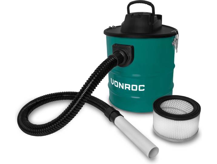 VONROC Aszuiger 1600W – 20L inhoud – 3m Stroomkabel – Voor open haard\, vuurkorf\, barbecue en werkplaats