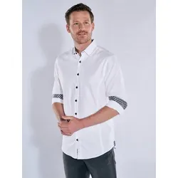 ENGBERS GERMANY Herren Langarm-Hemd mit edlen Taillierungsnähten Weiß regular uni Button Under - XL