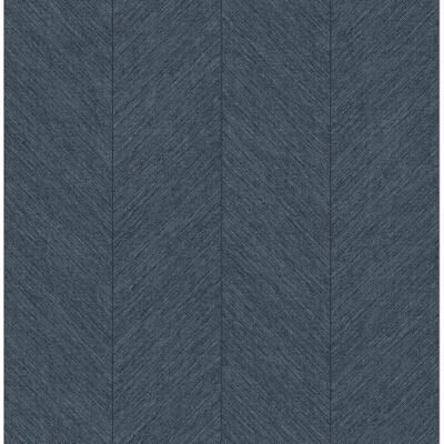 A-Street Prints Kallam Indigo Chevron Wallpaper