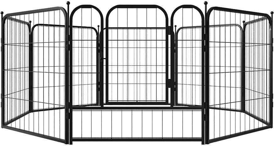 Archie & Oscar 60 cm H Iron Exercise Pen Black