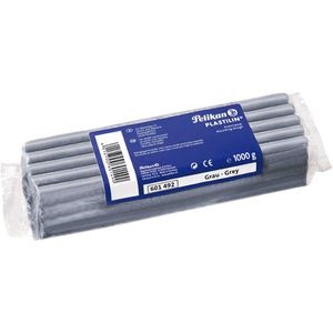 Pelikan Knete Plastilin, 601492, ab 3 Jahren, grau, 1000g