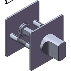 Griffwerk Türstärke Erweiterungsset 45-50mm Flachrosette Hohlstift 8mm