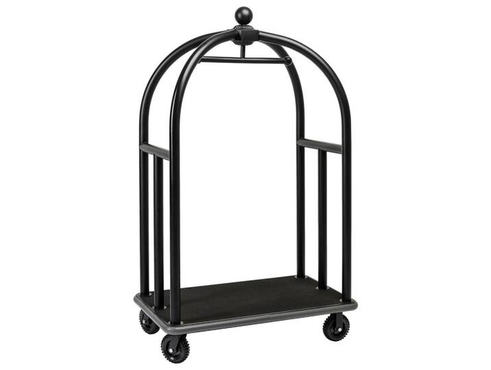Kare-Design Kleiderwagen, Schwarz, Metall, 105x186x62 cm, Schlafzimmer, Kleiderständer