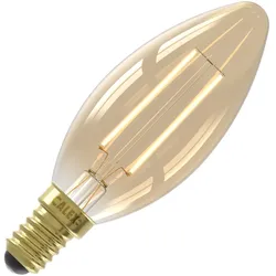 Calex | LED-Glühfaden | Kleine Fassung E14 | B35 Kerze | Gold | 3,5W
