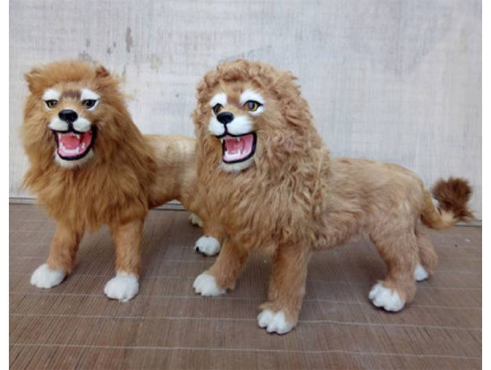 Modèle de lion de simulation en polyéthylène et fourrures, artisanat de lion, décoration de la maison, cadeau, grand, 50x38cm, a2579