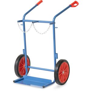 Fetra Sackkarre Stahlflaschenkarre, 51011, Vollgummireifen, 2x 50l Flaschen, Tragkraft 150kg