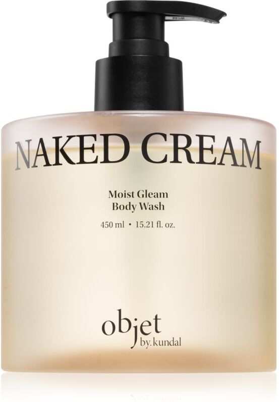 KUNDAL Objet Moist Gleam Body Wash perfumed shower gel for intensive hydration with aroma Naked Cream 450 ml