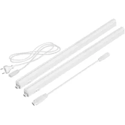 ledscom.de LED Unterbau-Leuchten Rigel, je 57,3cm, 40cm Kabel, je 880lm, weiß, 2er Set