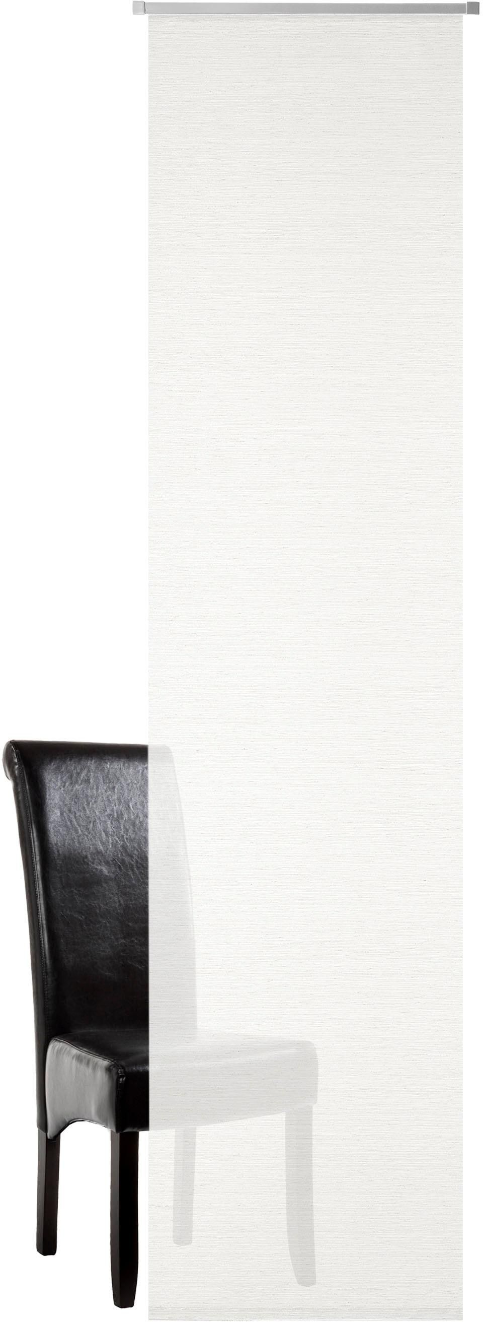 Neutex For You! Vorhang NEUTEX FOR YOU "Linola" Gr. 1, weiss (wollweiß), B:60cm H:245cm, Jacquard, Leinen, Polyacryl, Polyester, Gardinen, Vorhang, HxB: 245x60, Schiebevorhang mit Alupaneelwagen wollweiß 245cm, Paneelwagen, 60cm