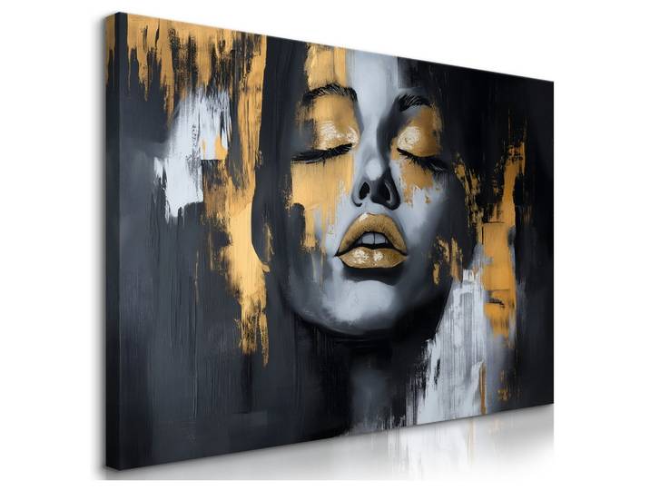 LEINWANDBILD abstraktes Porträt Frauengesichts 90x60