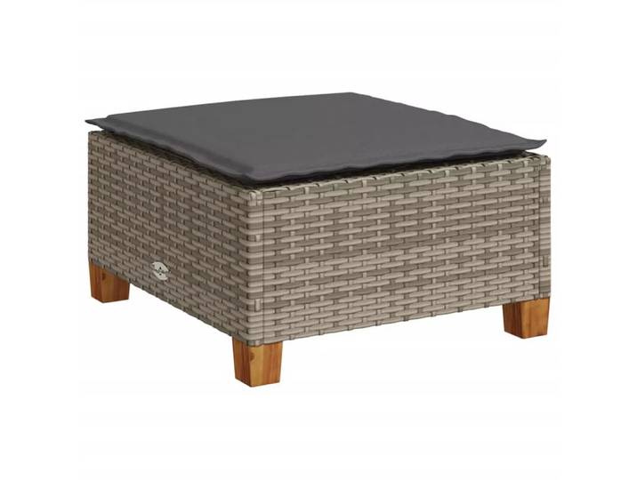VidaXL - Gartenhocker poly-rattan, One Size, Grau