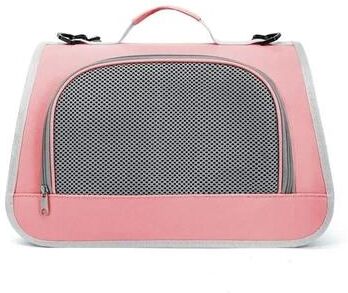 Uplift Essentials Folding Waterproof Travel Carrier For Cats & Small Dogs pink