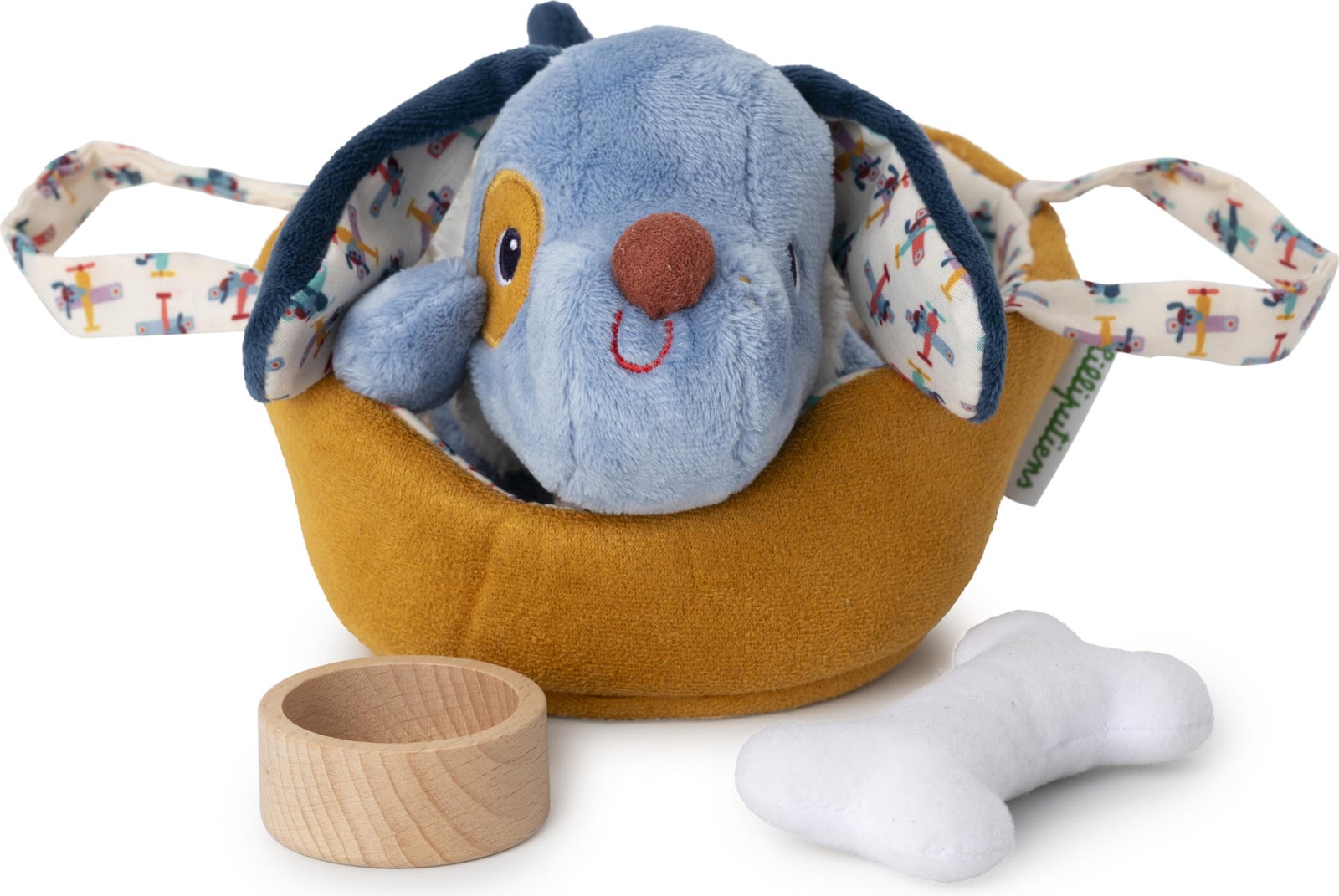 Lilliputiens knuffelhond Jules met mandje en accessoires