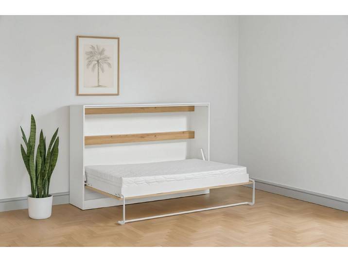Kaiser Möbel Schrankbett Perfekt horizontales Bett mit Stil und Funktion Horizontal öffnend, moderne Front, platzsparend