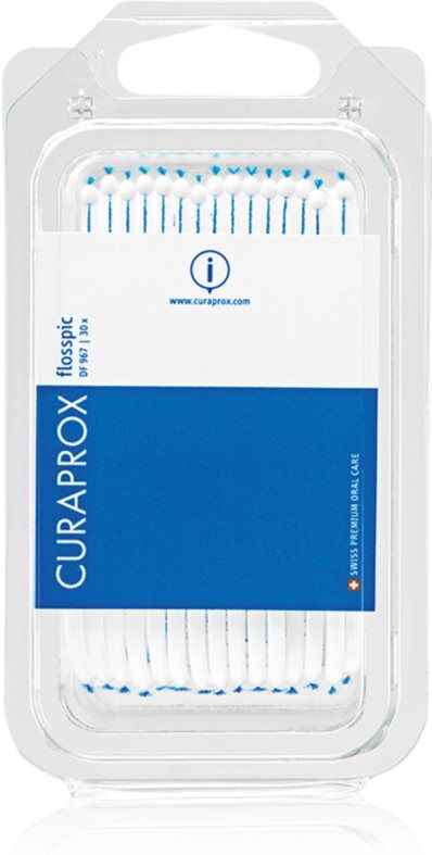 Curaprox DF 967 fil dentaire et cure-dent en un seul produit 30 pcs