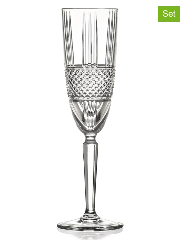 RCR cristalleria 6er-Set: Champagnerflöten "Brillante" - 190 ml - onesize