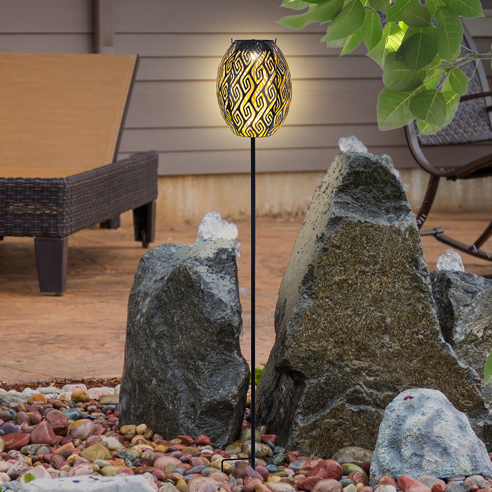 home24 Solarlamp zwart Ø 13cm